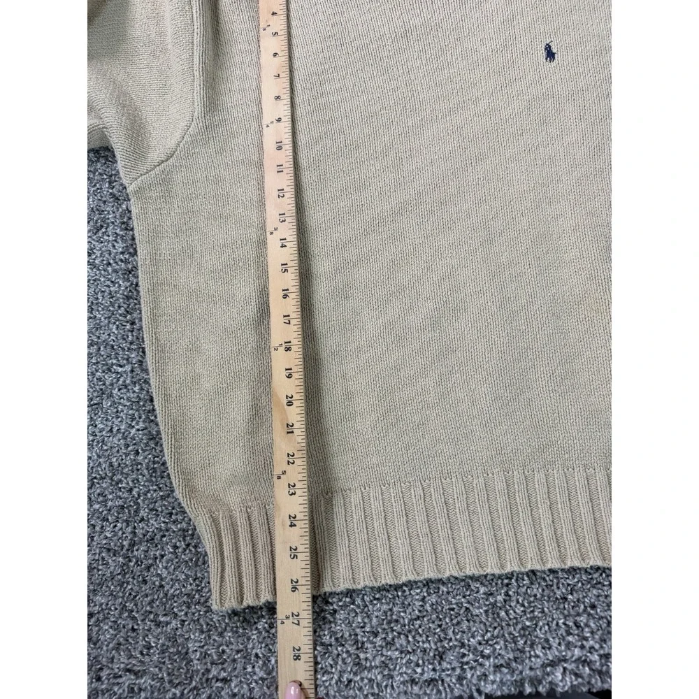 Vintage Polo Ralph Lauren Pullover Sweater Men's Size XL Beige